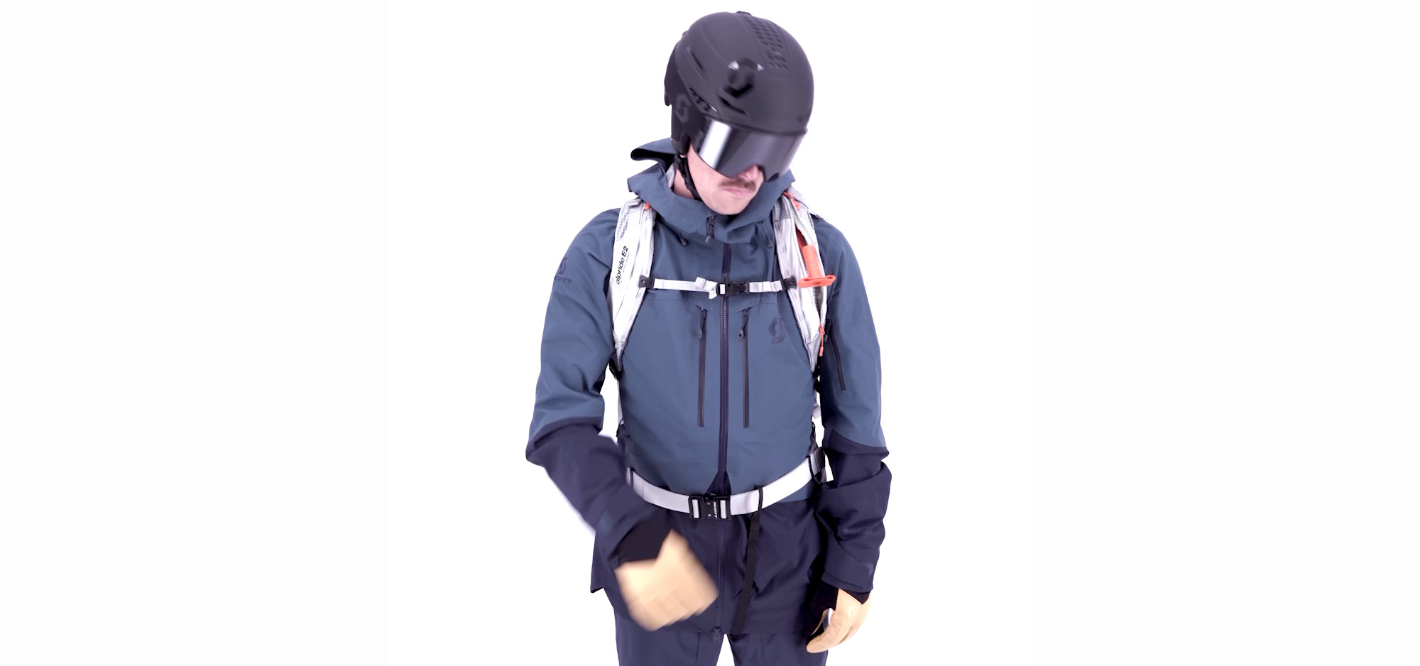 Scott Pack Patrol Ultralight E2 25 Kit White / Black Mochilas airbag  completas : Snowleader
