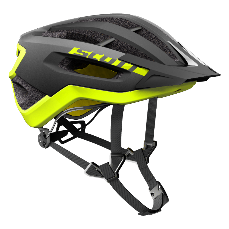 Fuga Plus Helmet, black on top, yellow at the bottom and behind